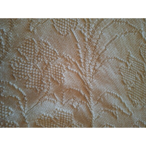 New Vintage Kate Collins Cream Cap Sleeve Sweater with Floral Print, NWT, Medium - Picture 2 of 6